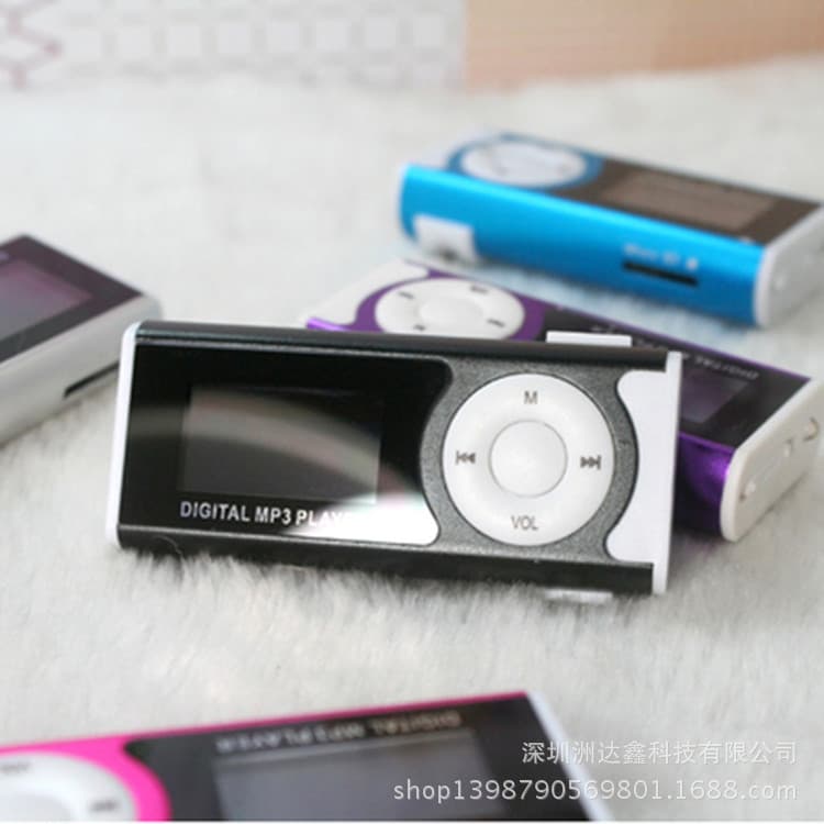 MP3 Card Insertion Screen Flashlight Light Clip Sound Factory Direct Sale Wholesale Digital Computer/MP3/MP3