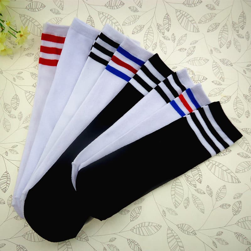 Spring children's mid-calf socks, baby princess socks, children's cotton socks, striped straight socks manufacturers wholesale children's clothing