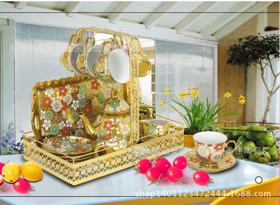 European Ceramic Tea Set Decorative Coffee Set European Tea Set European Ceramic Coffee Set
