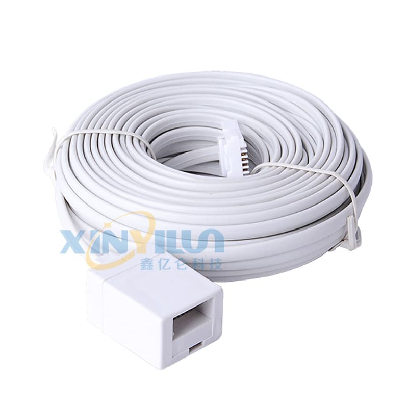 UK telephone extension cable RJ11 UK 6P4C four-core telephone wire 15 meters 50 feet extension cord