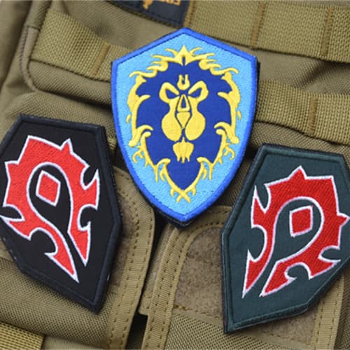 Alliance tribe embroidered badge tactical morale double-sided Velcro armband camouflage game patch Warcraft peripherals