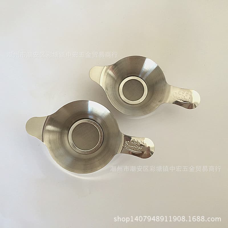 Song Sithai Stainless Steel Tea Strainer, Double-Layer 304 Mesh, Duckbill Dual-Ear Thickened Double-Handle Tea Filter, Tea Accessories