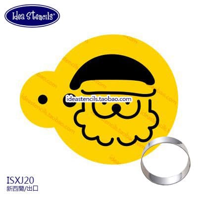 【Cookies Stencils】Fondant Cake Mold Christmas Santa Claus Round Cookie Cutter