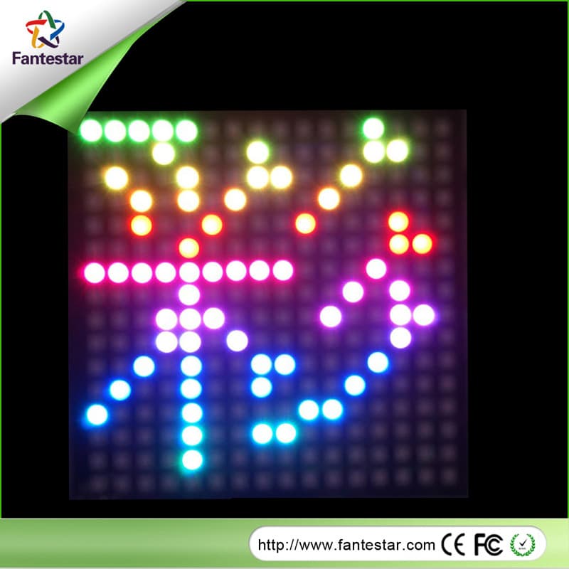 16*16 Pixel Flexible Screen WS2812b Light Source Full Color Display Animated Text Screen LED Flexible Screen