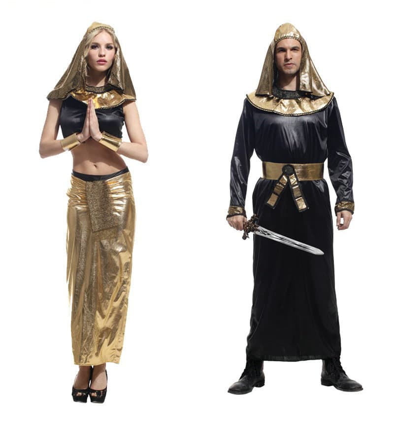 Cosplay Costume Ancient Egyptian Cleopatra Costume Belly Dancer Men and Women Egyptian Costume Priest and Priestess