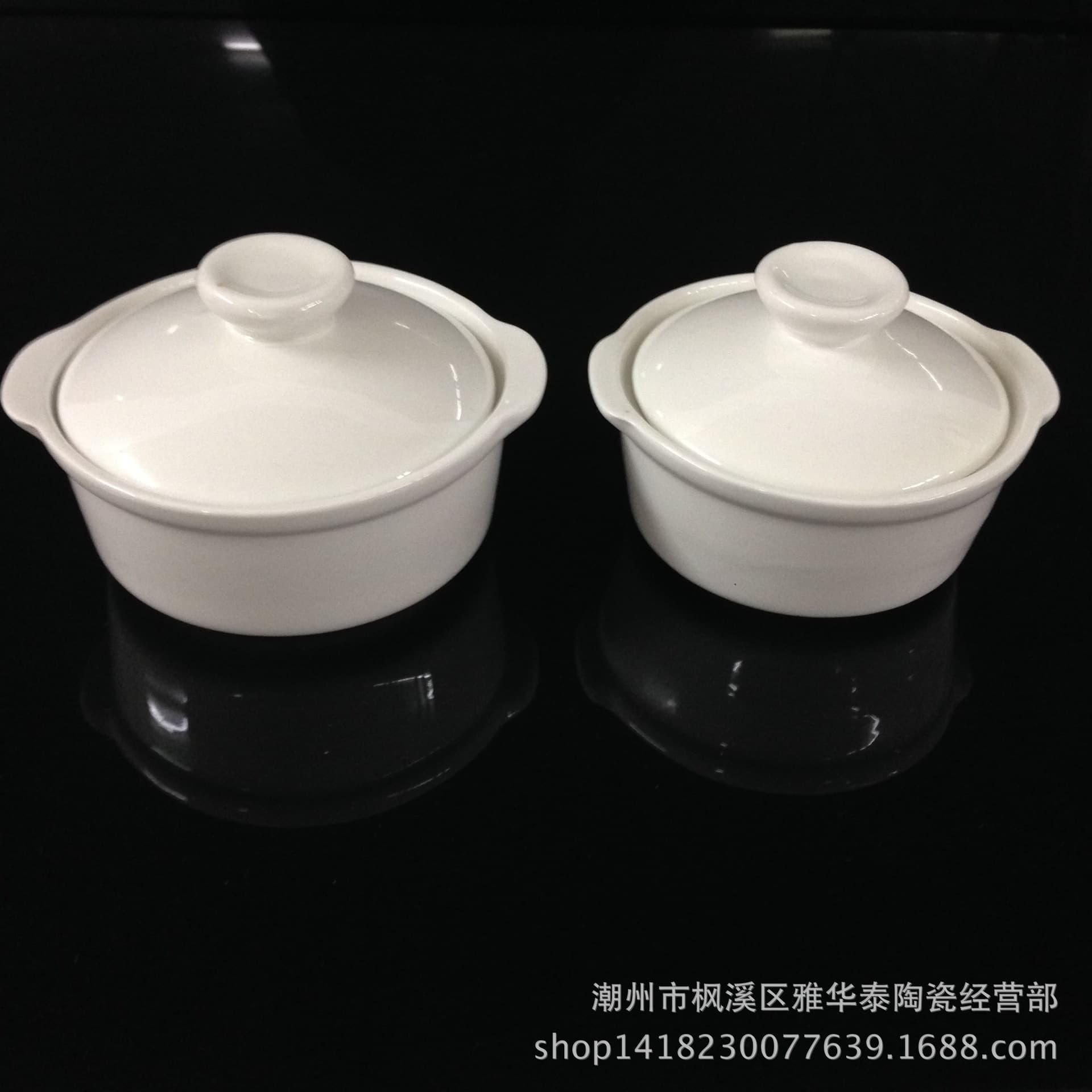 Binaural stew pot for daily use hotel ceramic bird's nest stew pot tonic stew pot ceramic stew pot