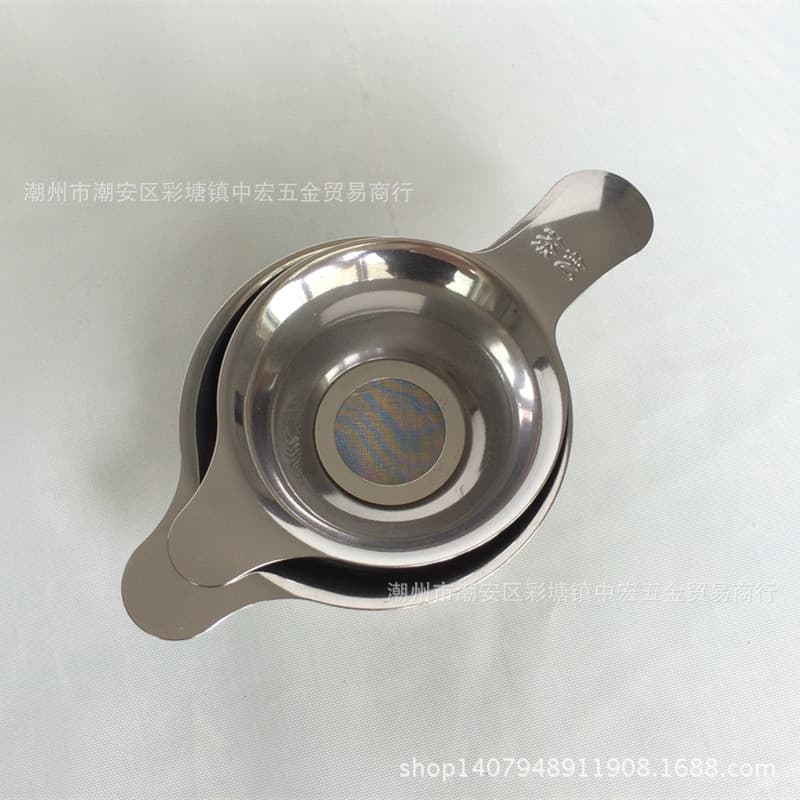Stainless steel tea strainer, double handle tea strainer, duck bill tea strainer, double ear tea strainer, tea ceremony accessories