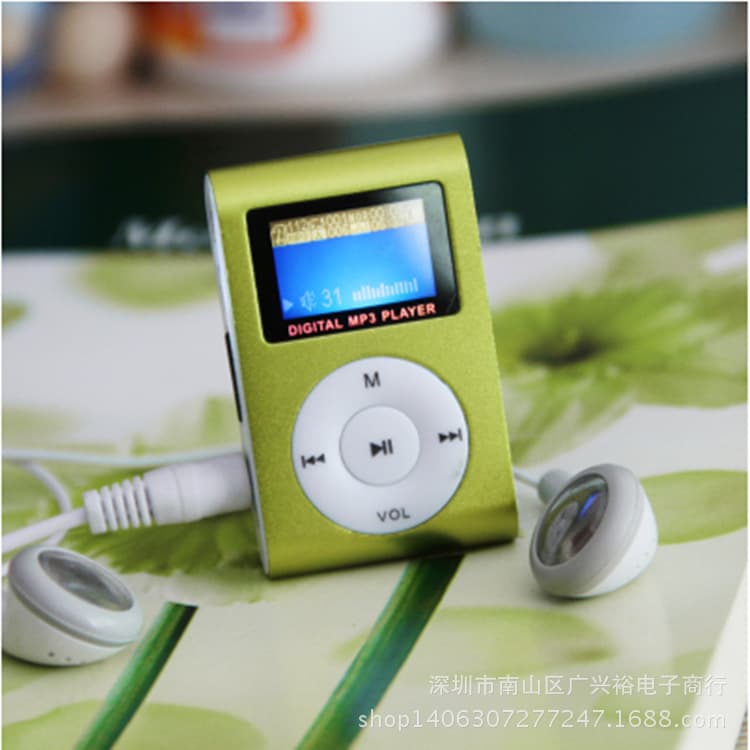 Factory direct sales metal screen clip card MP3 mini mp3 player sports mp3 creative gift