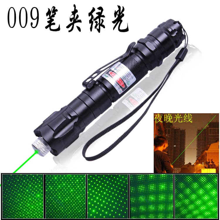 High Power 009 Laser Pointer Green Light Flashlight Starburst Long Range Strong Light Indicator for Sales Office