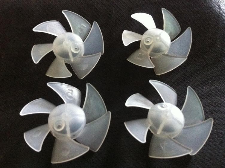 Plastic Fan Blades - PP Blades for Hair Dryers, Small Fan Blades, 6-Blade Configuration