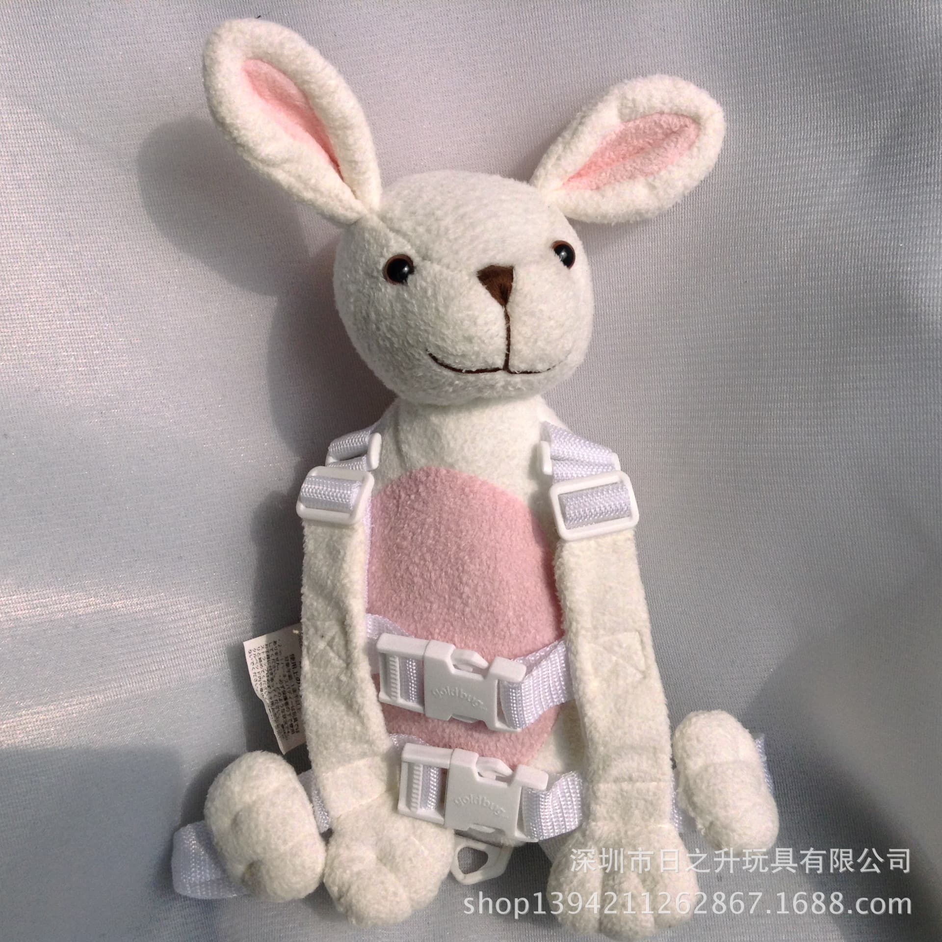 Factory Direct European Export Children's Cartoon Pearl Velvet Little White Rabbit Anti-Lost Backpack