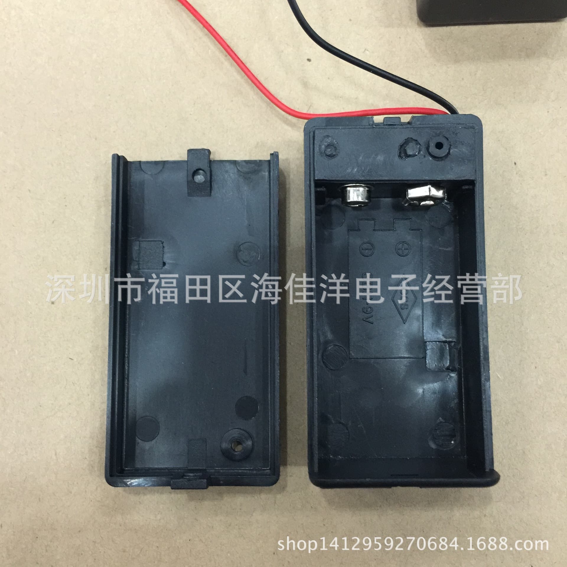 In stock supply of 9V battery box with cover and switch, 6F22 9V battery holder, 9V battery compartment.