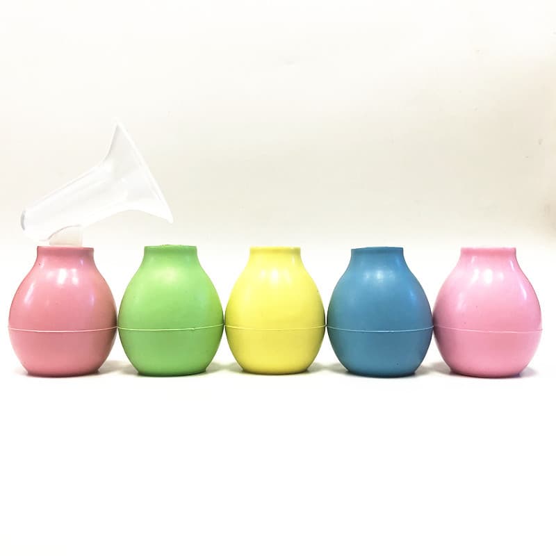 Wholesale rubber breast pump ball for postpartum maternal manual lactation manual breast pump transparent horn silicone rubber factory