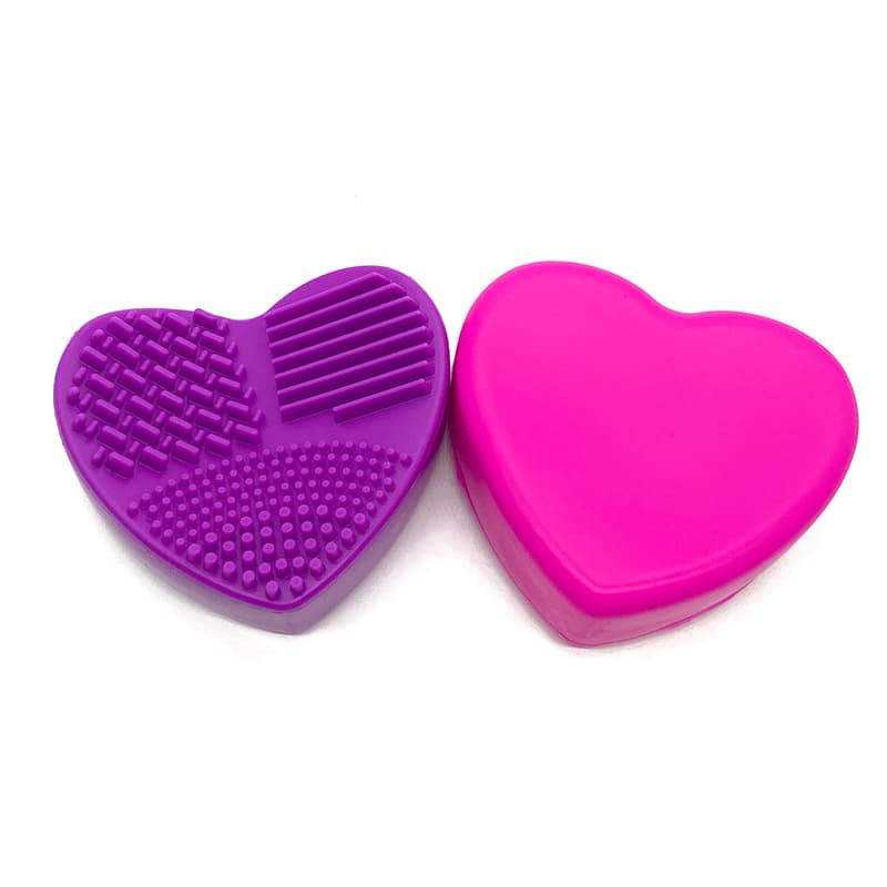 Factory Supply Heart-Shaped Silicone Makeup Brush Silicone Beauty Tool Facial Cleansing Silicone Brush In Stock Wholesale