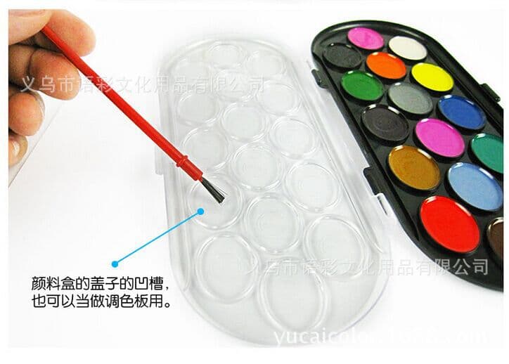 Promotional 16-Color Watercolor and Gouache Paint Set for Sketching, Children's DIY Graffiti Painting, Washable Art Supplies