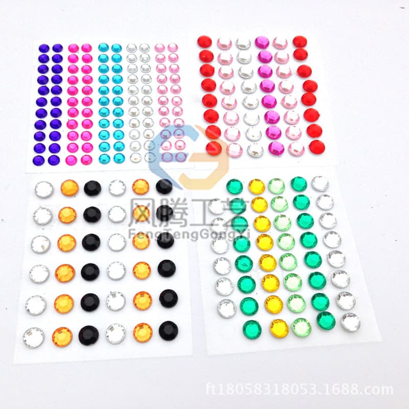 Custom Acrylic Drill Sticker Gem Sticker Rhinestone Sticker Diamond Sticker Crystal Sticker