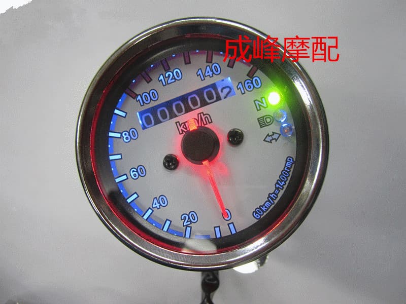 Motorcycle Retro Modification Small Instrument / New LED Signal Light Kilometer Meter / Jialing / Monkey Retro Odometer