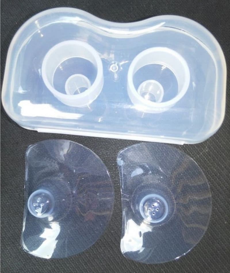 Wholesale from Manufacturer, Full Silicone Nipple Shield, Semi-Circular Triangular Nursing Cover, Pair Boxed