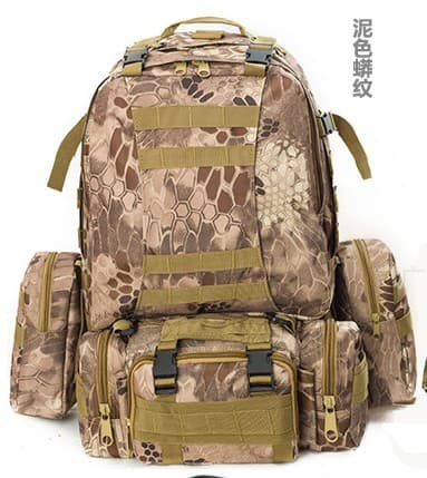 Fortress 55L Unisex Camouflage Hiking Outdoor Bag Modular Backpack Cycling Mountaineering Travel Pack for Off-road