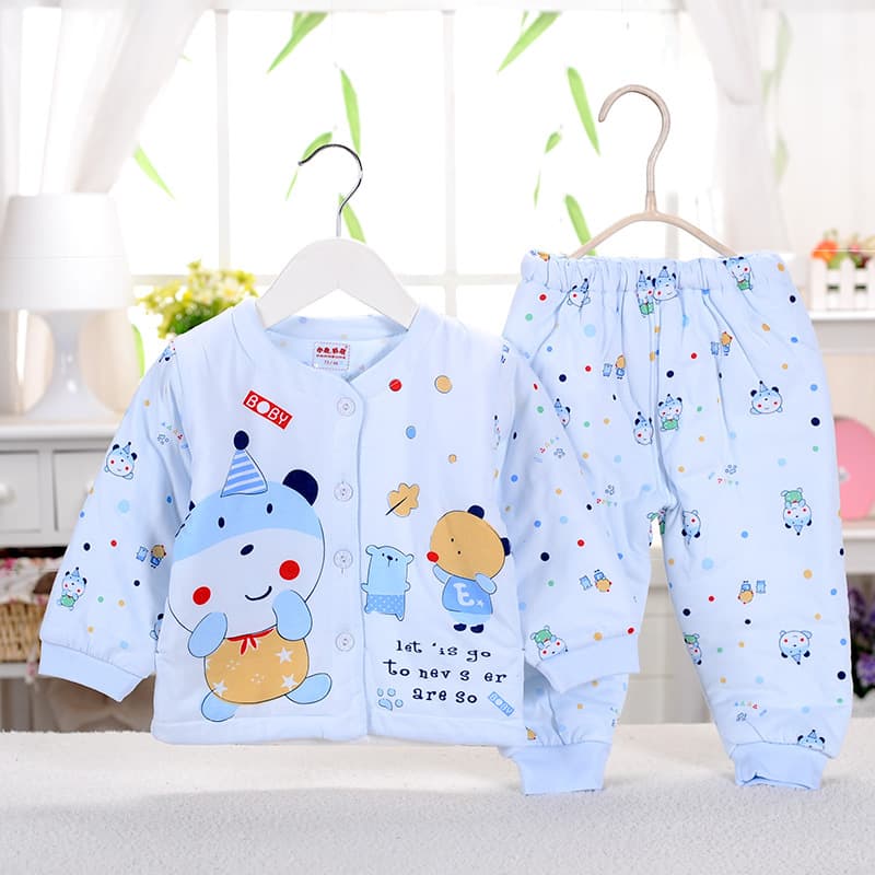 New autumn and winter children's clothing long-sleeved open button boys and girls autumn and winter boys and girls suits