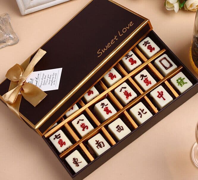 Thirteen Orphans Transparent Chocolate Mold PC Chocolate Mold Mahjong Shape East West Wind Characters