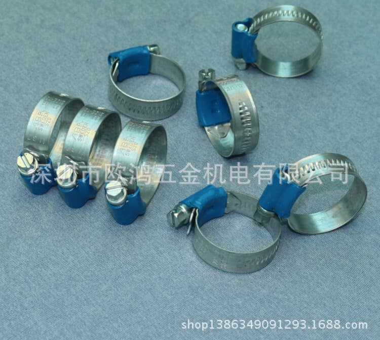 Swedish ABA zinc-aluminum carbon alloy steel S20 blue band hose clamp pipe clamp for air pipe and oil pipe