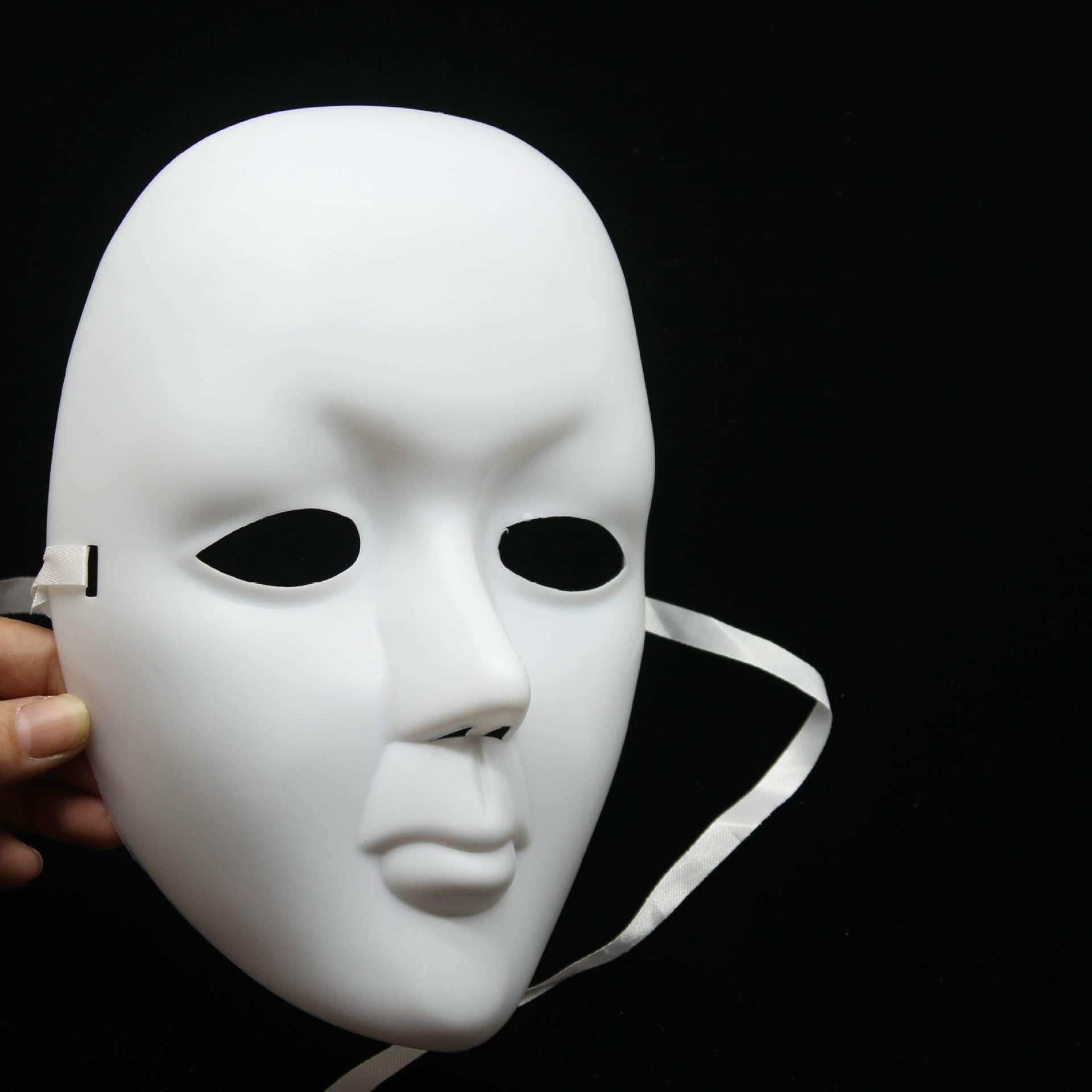 Factory Supply Plastic Halloween Mask Ghost Festival Mask Beauty Plating Mask White