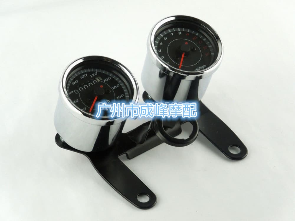 Motorcycle modification retro odometer assembly/electronic induction tachometer/universal LED dual-color instrument assembly