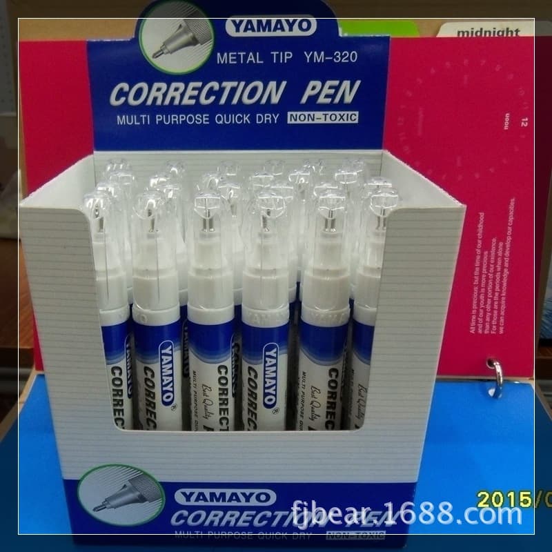 Yamayo Beiwei Correction Fluid - Correction Pen YM-320, Eco-Friendly Office Supplies