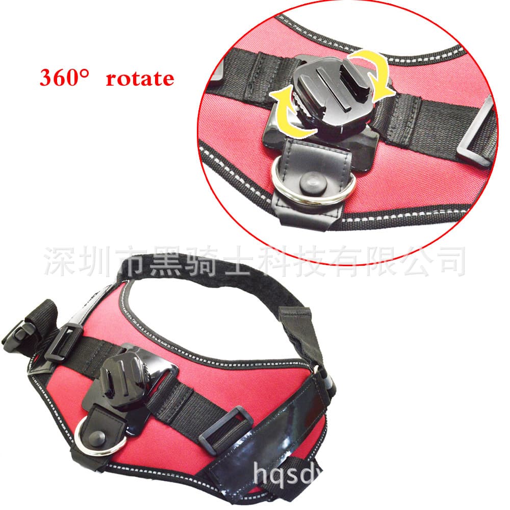 Camera Pet Dog Harness 360-Degree Rotating Full-Body Dog Harness Camera Dog Strap Action DV Camera