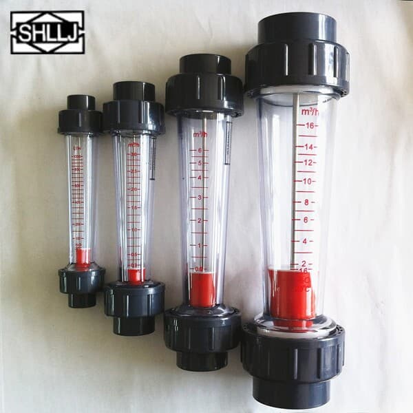 LZS Pure Water Return Flexible Socket Thread Interface Glass Plastic Tube Rotor Float Flowmeter
