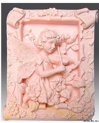 Soap Mold / Handmade Soap Mold / Silicone Soap Mold / Violin Angel C1096