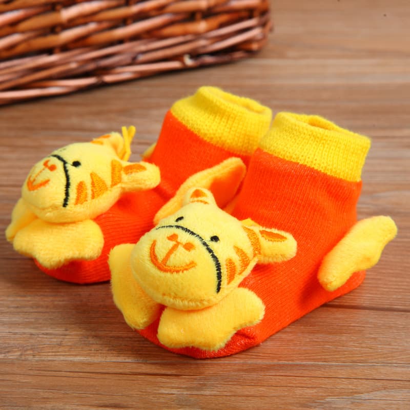 Spring style 0-1 year old three-dimensional baby socks pure cotton children's thin doll children's socks pure cotton children's socks