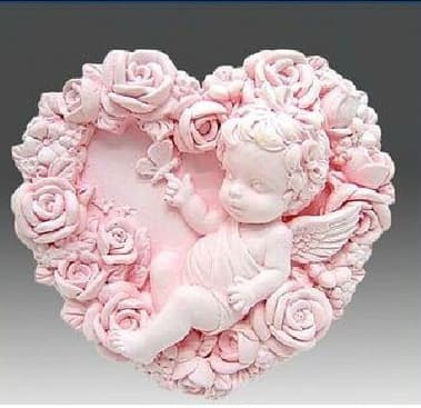 S156 Soap Mold / Handmade Soap Mold / Silicone Mold / Soap Mold / Silicone Soap Mold / Rose Angel Large