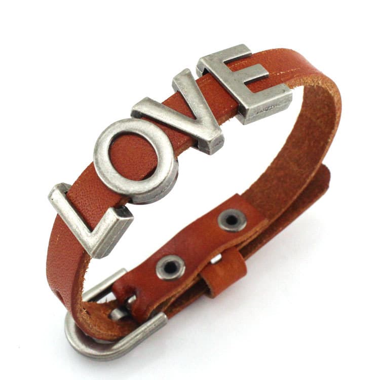 PQ34 European and American cheap name string retro bracelet handmade DIY watch strap bracelet can string letters bracelet