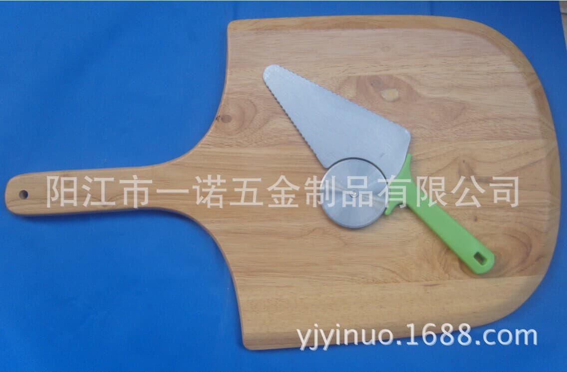 E-042Z rubber wood PIZZA board pizza cutter and shovel two-in-one pizza pizza baking pan