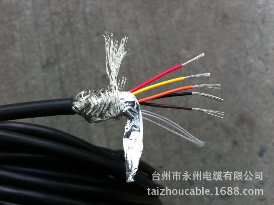 5-Core Shielded Cable 5*0.2mm² Signal Cable, Soft, Wear and Acid Resistant