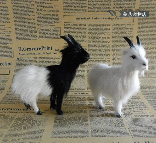 Simulated goat, white sheep, black sheep, Christmas gift, Christmas tree decoration, little lamb, black-headed white sheep