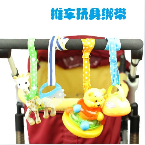 Baby Kangaroo stroller toy with anti-drop chain, anti-fall rope, and toy strap.