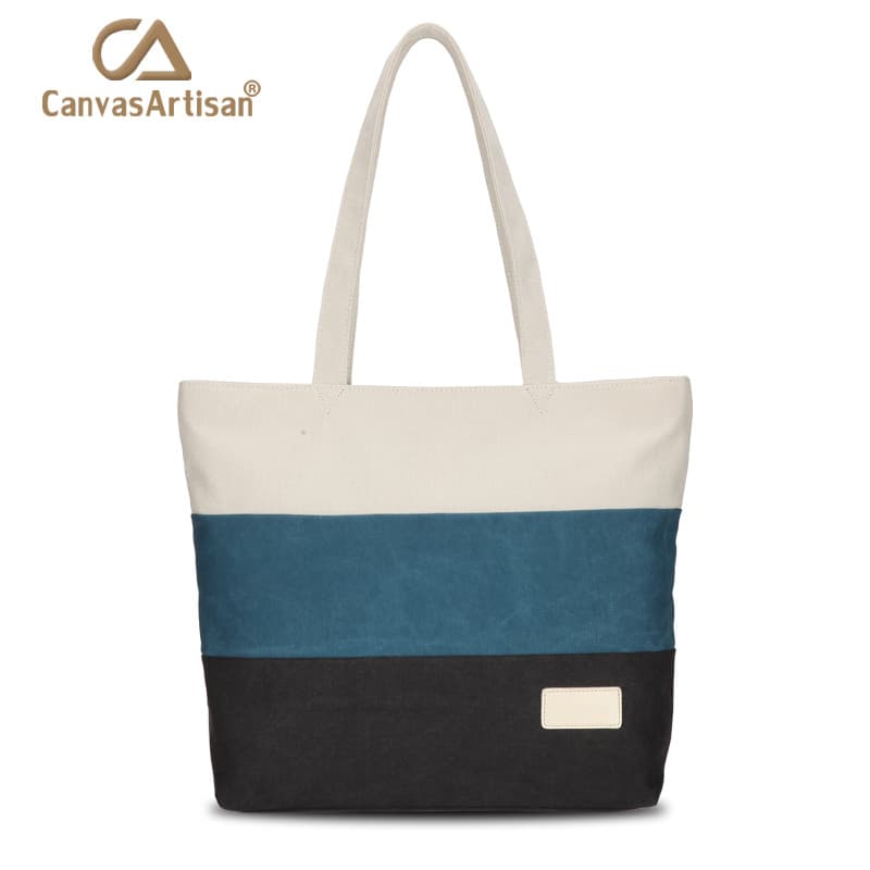 Fashion Korean-style Canvas Women's Beach Bag, Large Tote Bag, Shoulder Bag, Handbag, Classic Style