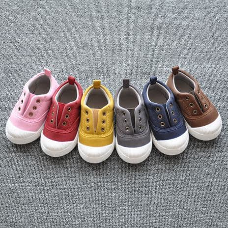 [Clearance at a loss] In-stock spring/autumn Korean children's canvas shoes, retro boys' and girls' walking shoes for ages 1-4