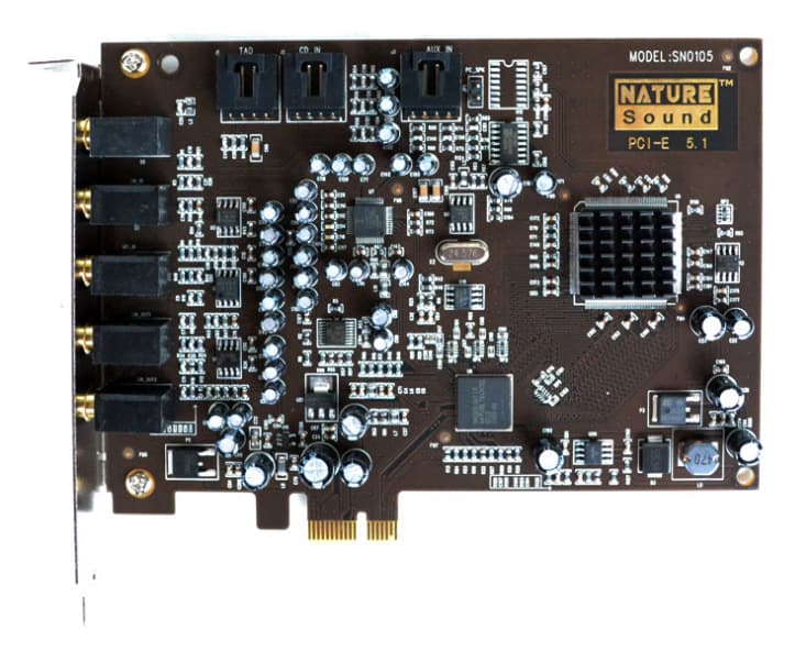 Innovative Technology 5.1 PCI-E Sound Card SB0105 PCI-E Audio Card Internal Small Card Karaoke Sound Card