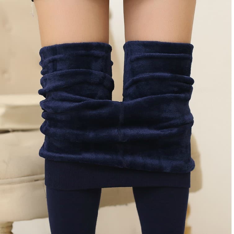 200g Autumn Winter Women Pearl Fleece Tights Footed Fleece-Lined Thickened Warm Seamless Outerwear One-Piece Pants Supply