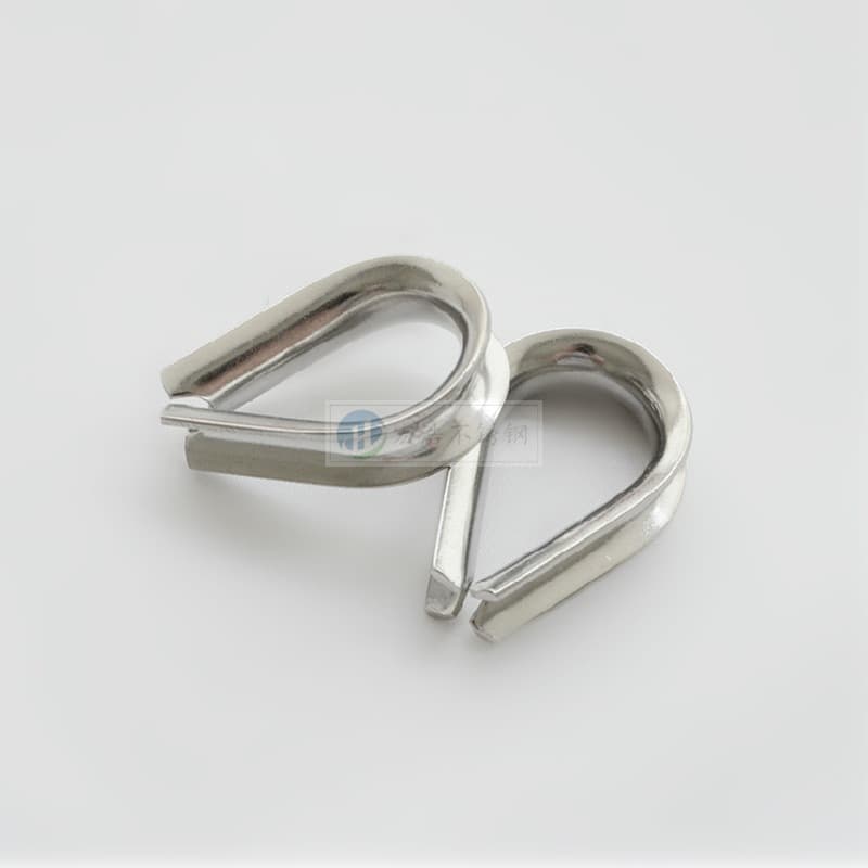 In Stock Wholesale 304 Stainless Steel Thimble Heart-shaped Ring Wire Rope Accessories Protective Ring Triangle Ring