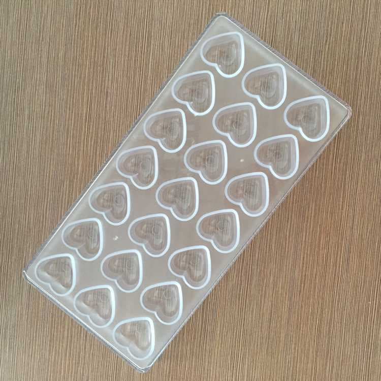 PC Chocolate Mold Transparent Chocolate Mold Plastic Mold Baking DIY Heart Shape