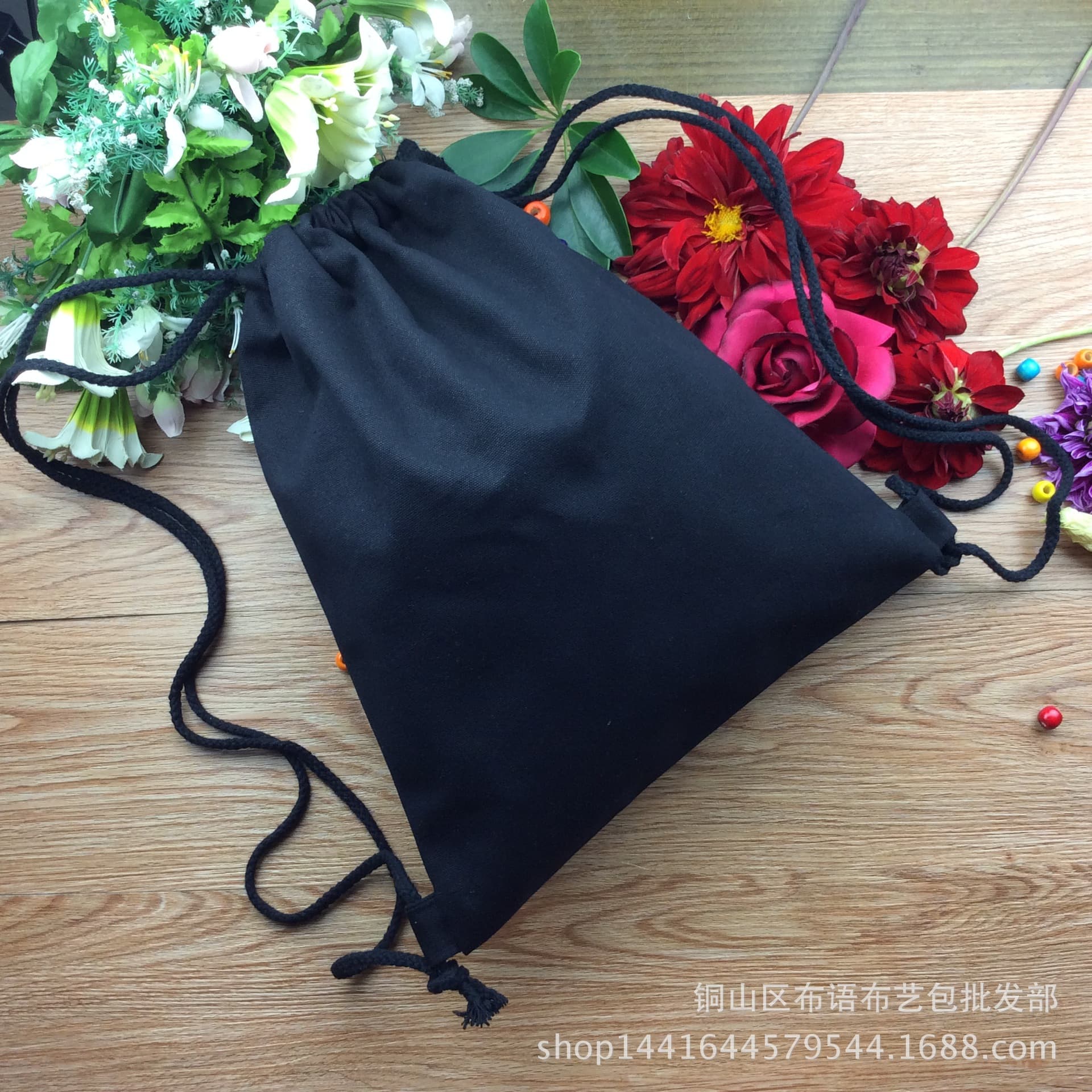 Factory Supply DIY Solid Color Hand-painted Handmade Canvas Backpack, Drawstring Backpack Blank, Shopping Gift Bag