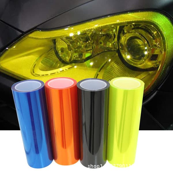 Automotive Glossy 3-Layer Bright Car Light Color Change Film, Headlight Tint Film, Taillight Film, Transparent Film, Car Light Wrap Film