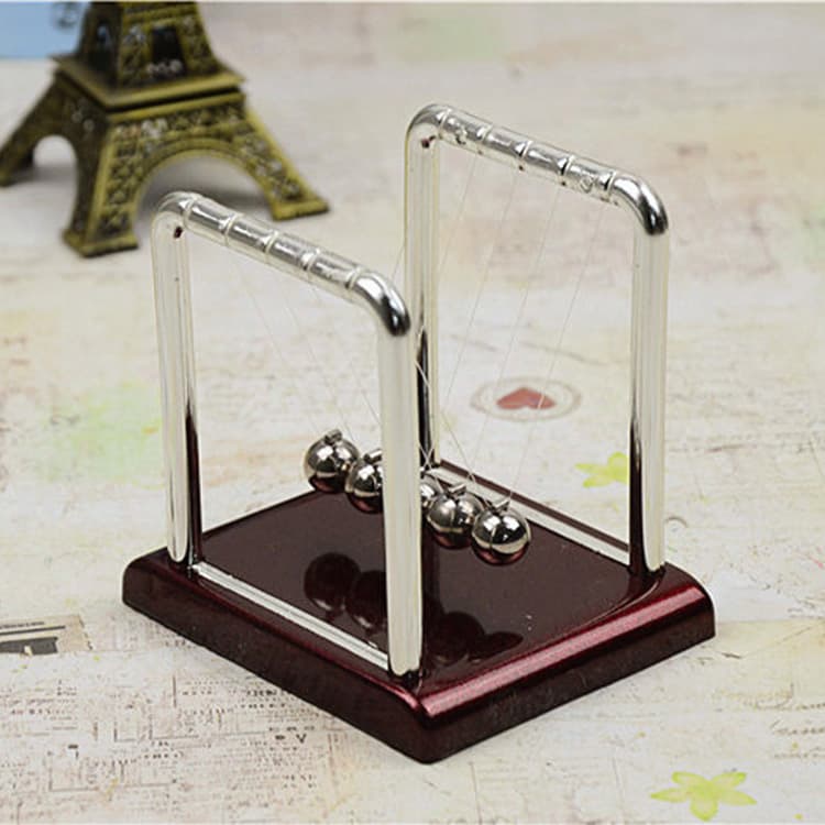 Small Newton's Cradle Steel Balance Balls Metal Craft Gift Model for Stress Relief