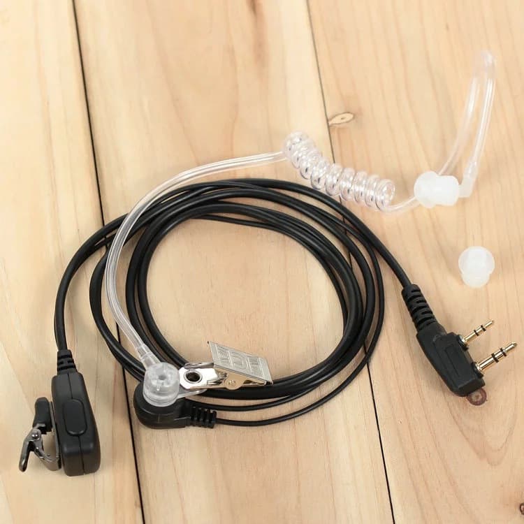 Baofeng 888S 5R Walkie-Talkie K-Head Universal Headset Mic Cable, Air Tube Anti-Radiation Transparent Earpiece