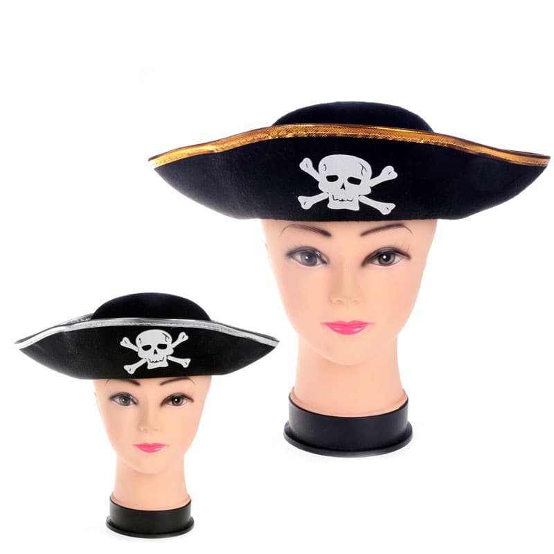 Halloween hat cosplay props party supplies pirate captain hat Caribbean skull pirate hat